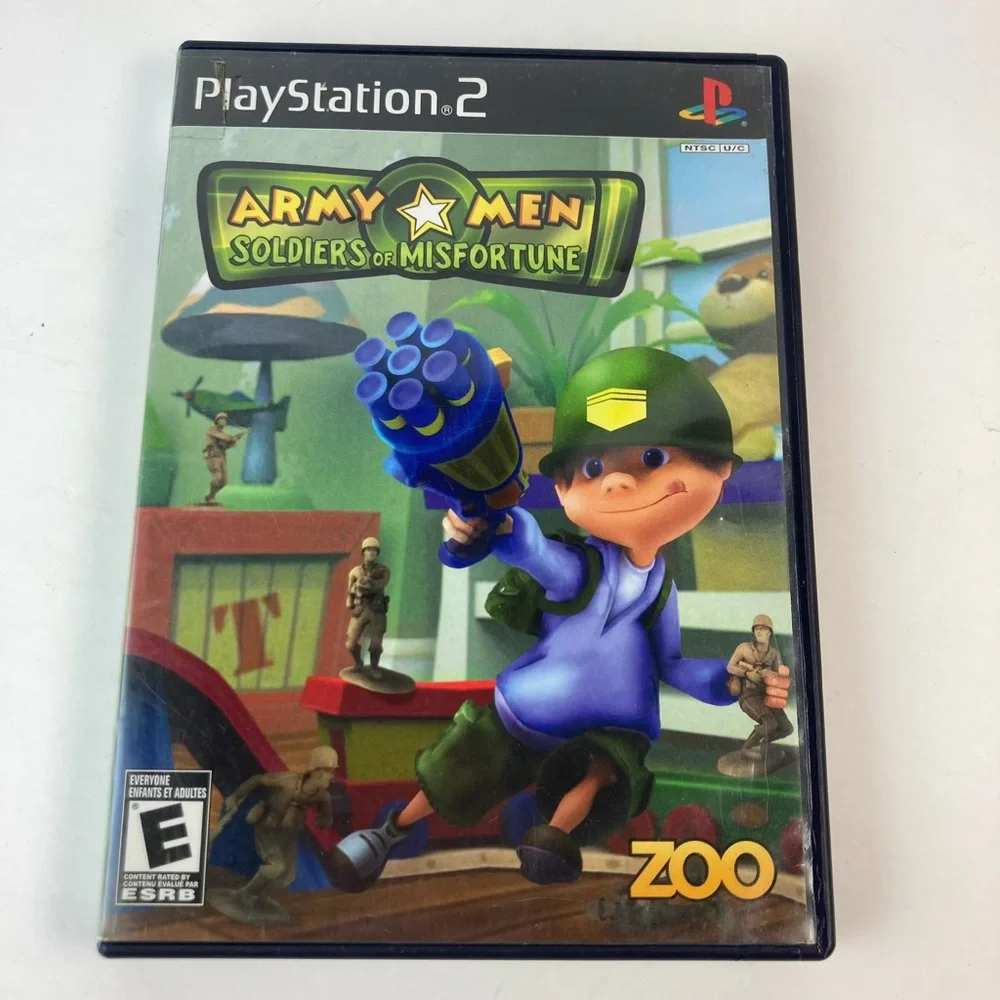 PS2 Army Men: Soldiers of Misfortune Sony Playstation 2 Game with Manual